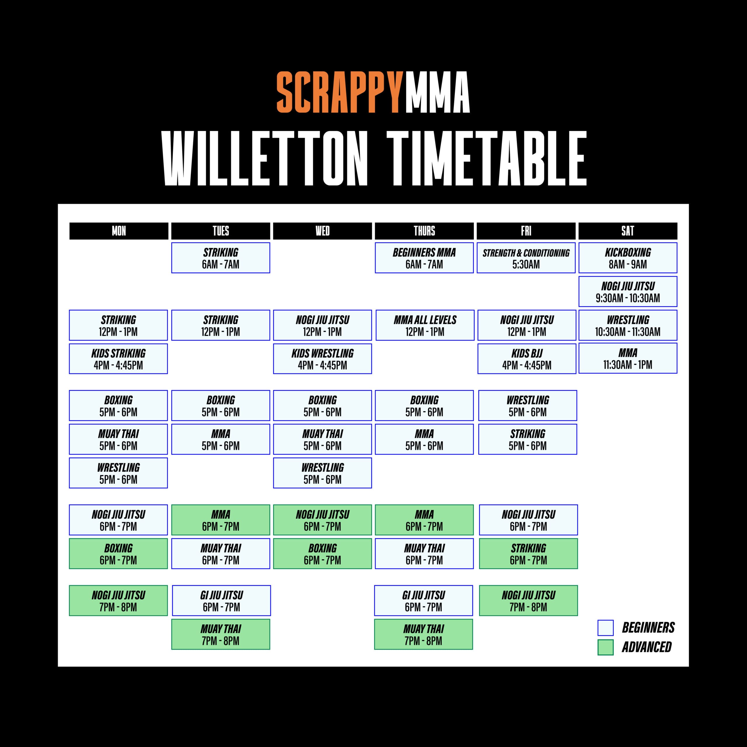 Willeton Timetable
