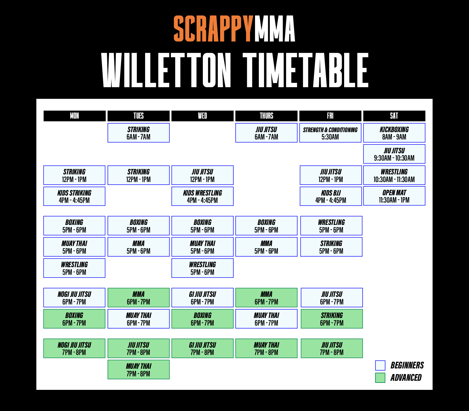 Willeton Timetable