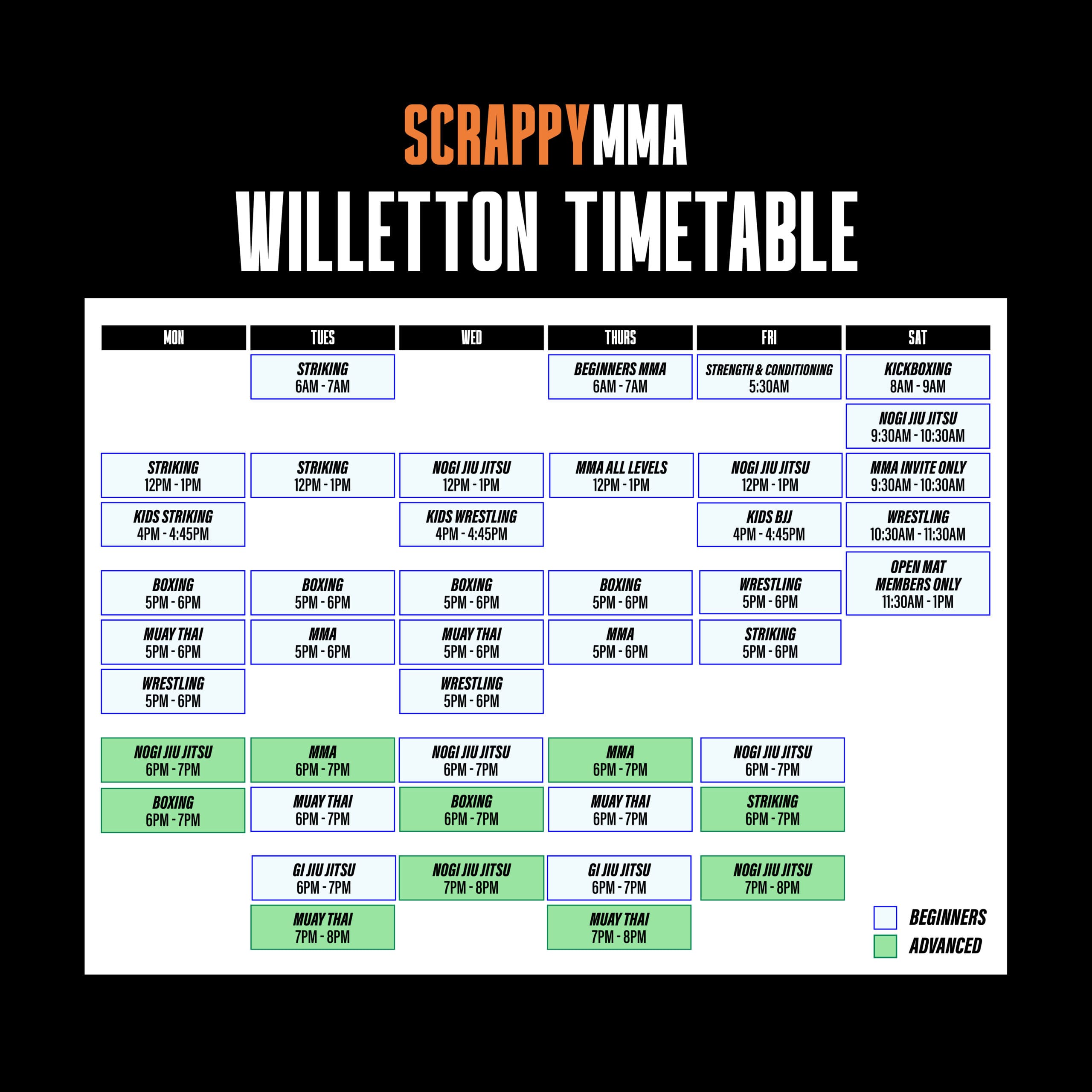 Willeton Timetable