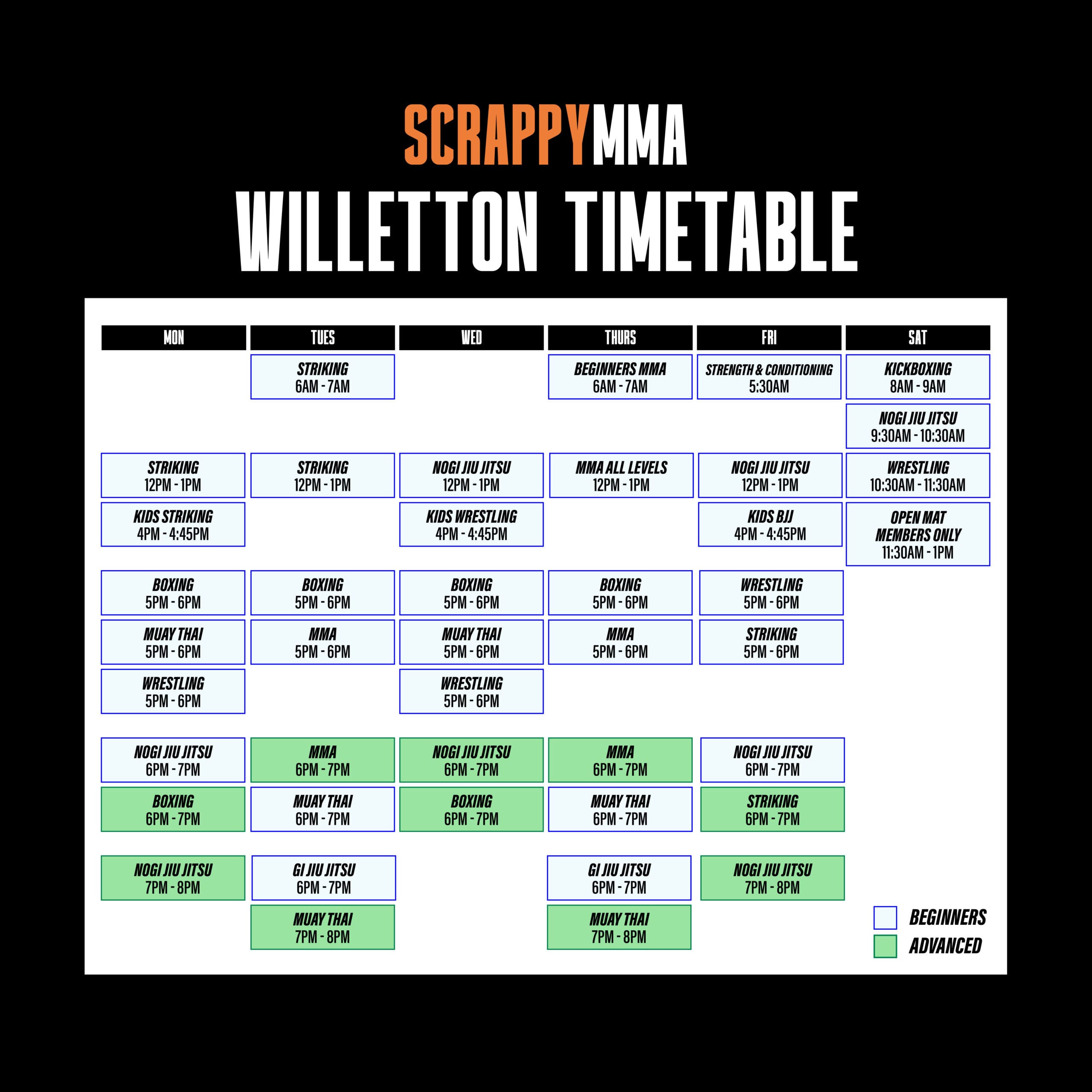 Willeton Timetable